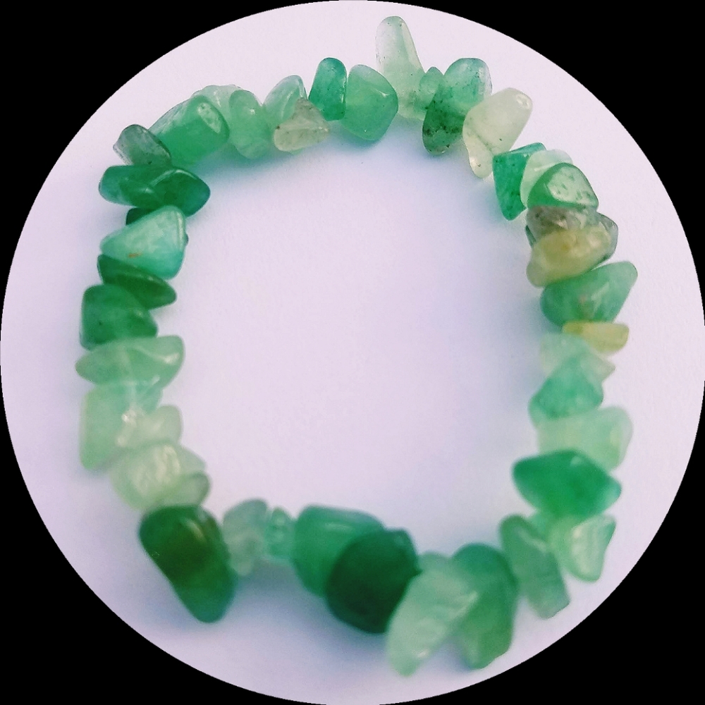 2 Green adventurine stretch bracelets